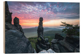 Holzbild Sonnenaufgang an der Barbarine