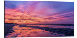 Aluminium print Colorful Sunset at the Sea