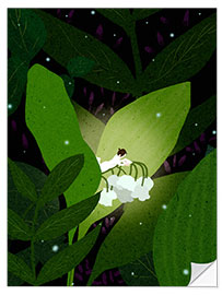 Sticker mural Night fairy reading