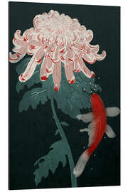 Magnettafel Koi und Chrysantheme