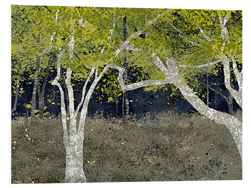 Bilde på skumplate Fireflies in the forest