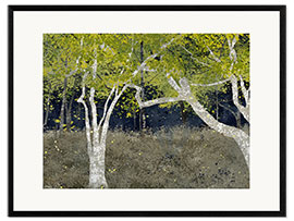 Framed art print Fireflies in the forest