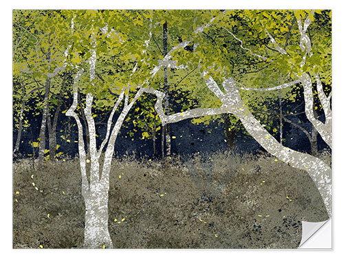 Sticker mural Fireflies in the forest