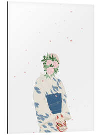 Stampa su alluminio Kitsune - Japanese Peony