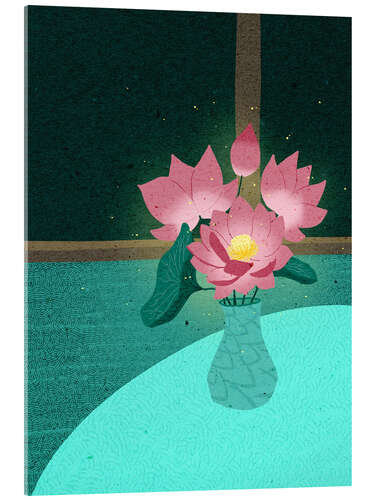 Akrylglastavla Glowing Lotus