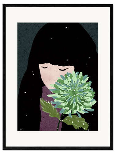 Framed art print Winter Chrysanthemum