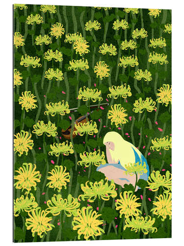 Galleriprint Sleeping on Chrysanthemums