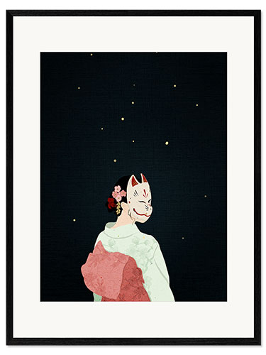 Gerahmter Kunstdruck Kitsune