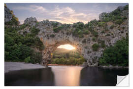 Wall sticker Sunset at the Pont d'Arc