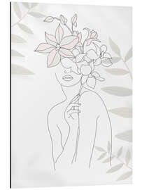 Magnettafel Line Art Beauty Portrait II