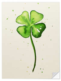 Selvklebende plakat Lucky Clover