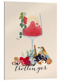 Tableau en plexi-alu Trollinger Wine and bird