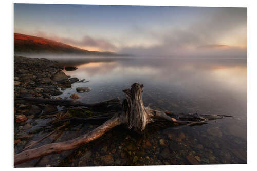 PVC print Morning Mists Over the Lake