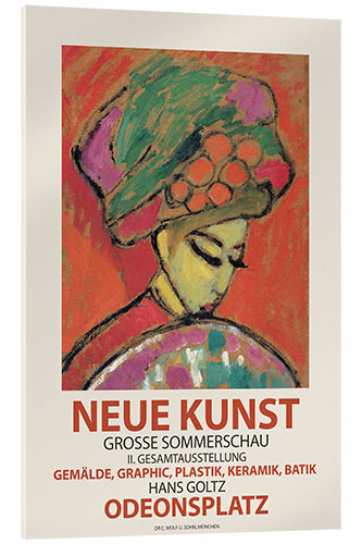 Acrylic print Young Girl in a Flowered Hat, Munich Art Exhibition