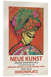 Akryylilasitaulu Young Girl in a Flowered Hat, Munich Art Exhibition