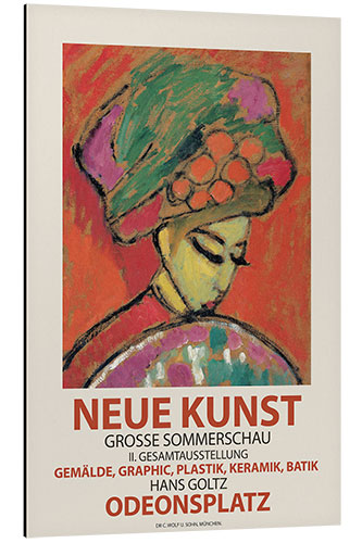 Cuadro de aluminio Young Girl in a Flowered Hat, Munich Art Exhibition
