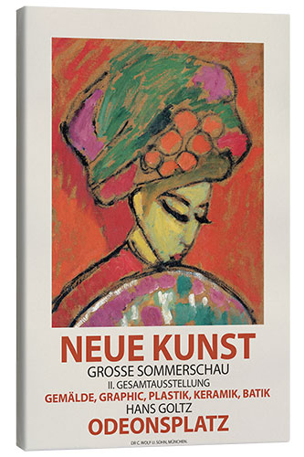 Tableau sur toile Young Girl in a Flowered Hat, Munich Art Exhibition