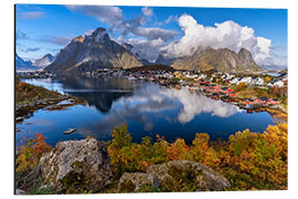 Aluminium print Autumn in Lofoten