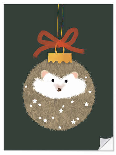 Autocolante decorativo Holiday Hedgehog