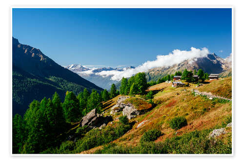 Poster Lötschentaler Panorama, Schweiz