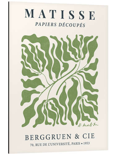 Aluminium print Henri Matisse Floral Abstract, Green