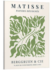 Aluminium print Henri Matisse Floral Abstract, Green - TAlex