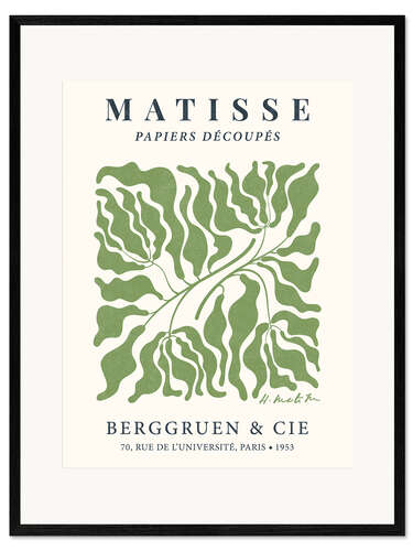 Stampa artistica con cornice Henri Matisse Floral Abstract, Green