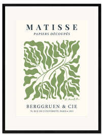 Inramat konsttryck Henri Matisse Floral Abstract, Green