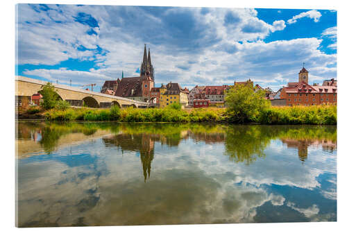 Acrylic print Summer in Regensburg