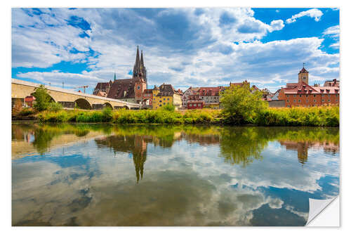 Selvklæbende plakat Summer in Regensburg