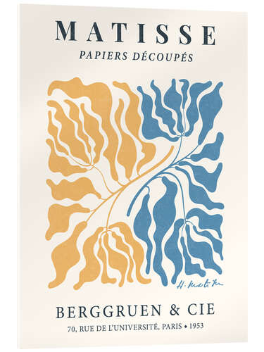 Cuadro de metacrilato Henri Matisse Floral Abstract, Yellow-Blue