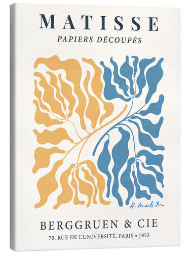 Canvas print Henri Matisse Floral Abstract, Yellow-Blue