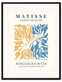 Stampa artistica con cornice Henri Matisse Floral Abstract, Yellow-Blue