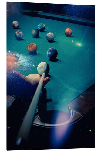 Akrylglastavla Billiards game with the planets of the solar system