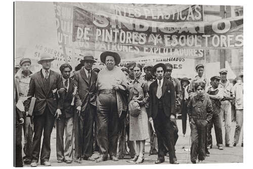 Gallery print Diego Rivera and Frida Kahlo, May Day Parade, Mexico City, 1929