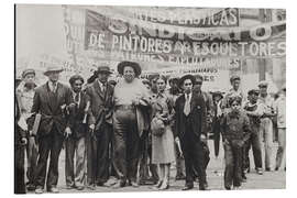 Magnettafel Diego Rivera und Frida Kahlo, May Day Parade, Mexico City, 1929