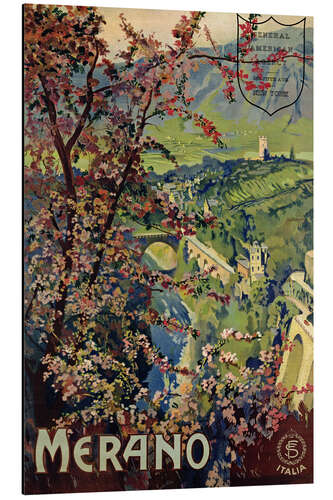 Aluminium print Poster of Merano, 1926