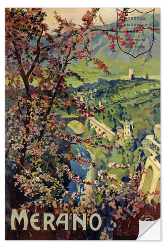 Autocolante decorativo Poster of Merano, 1926