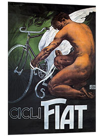 Print på skumplade Cicli Fiat advertisement, 1910