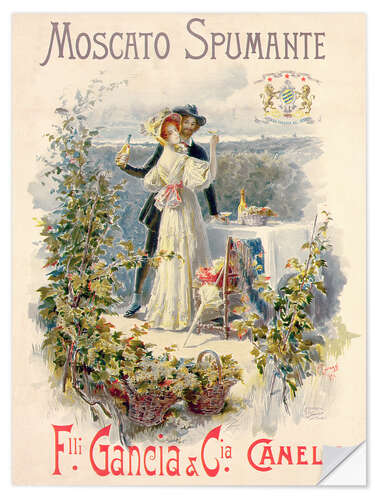 Wall sticker Poster advertising Moscato Spumante, 1896