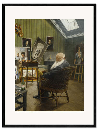 Ingelijste kunstdruk Self-Portrait in the Studio