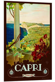 Stampa su PVC Tourism Poster, Capri, 1920