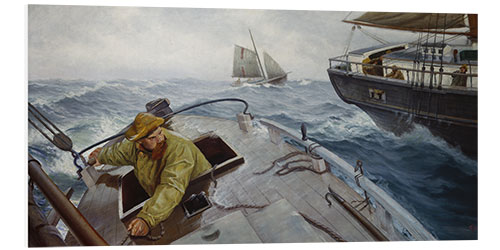 Foam board print Pilot in Rough Weather