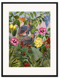 Gerahmter Kunstdruck Königreich der Pfauen