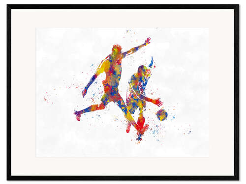 Impression artistique encadrée Soccer Player XXVI