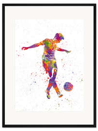 Gerahmter Kunstdruck Fußballspieler XXVII