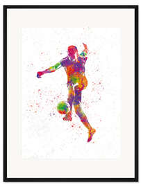 Gerahmter Kunstdruck Fußballspieler XXVIII