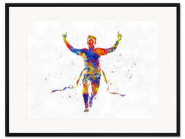 Gerahmter Kunstdruck Athletischer Läufer IX