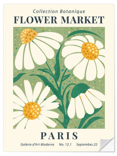 Vinilo para la pared Flower Market, Paris, Chamomile