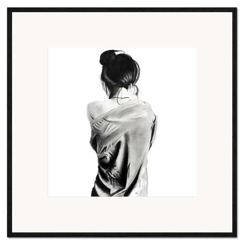 Ingelijste kunstdruk Back Portrait